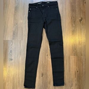 AG Adriano Goldschmied The Farrah Black High Rise Jeans - Size 25